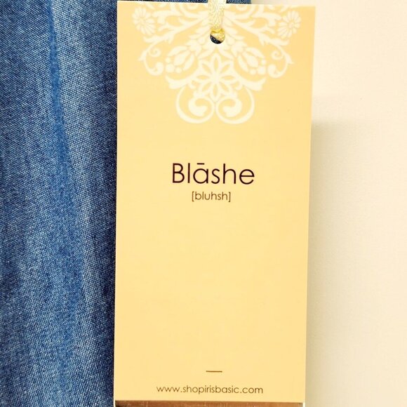 High-Waisted Denim Womens Trousers pants With Belt By Blāshe size S - Picture 7 of 10